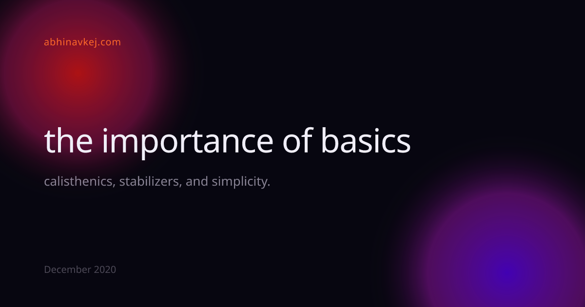 the importance of basics